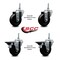 Service Caster 35 Inch Soft Rubber 38 Inch Threaded Stem Caster Set 2 Brakes SCC SCC-TS20S3514-SRS-381615-2-PLB-2 - alternate 5